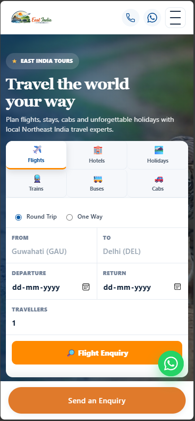 East India Tours customer experience