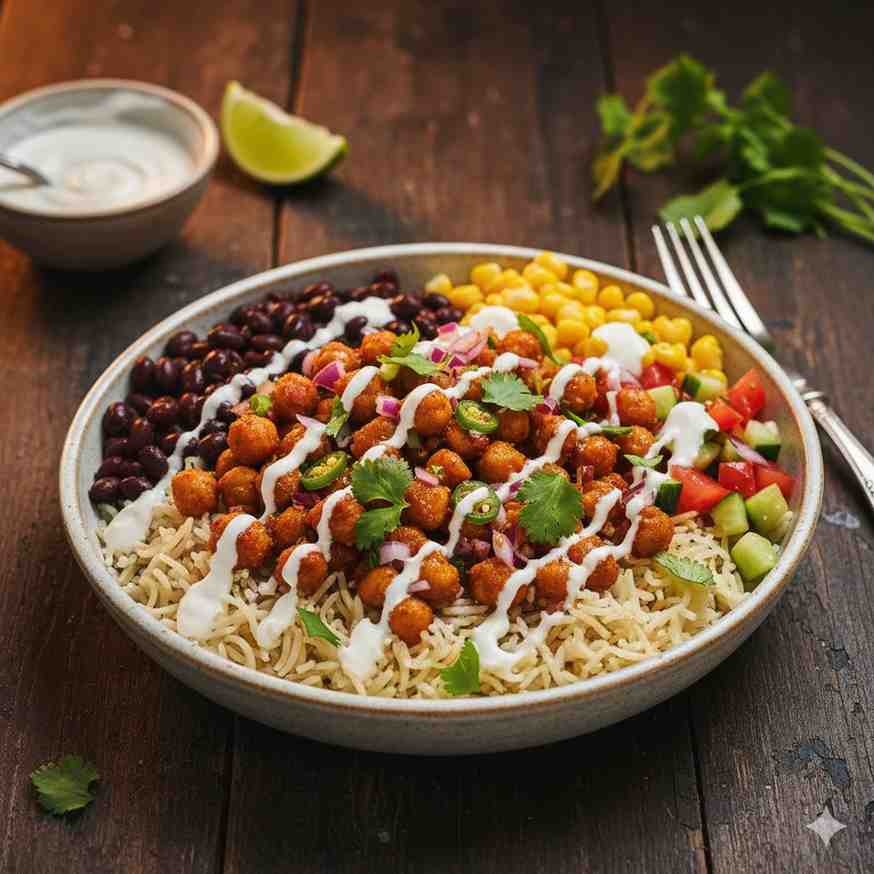 Chickpea Chat Power Burrito Bowl