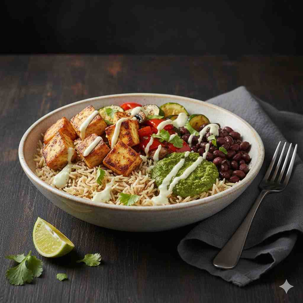 Paneer & Jeera Rice Burrito Bowl