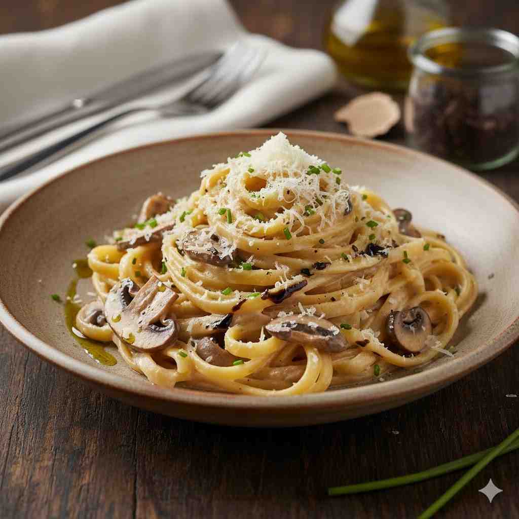 Creamy Mushroom Truffle Pasta